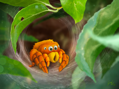 Spidey bugs childrens book illustration