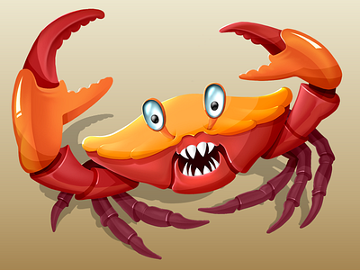 Crazy Crabby illustration procreate