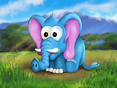 Elly Painting animal character cute illustration procreate