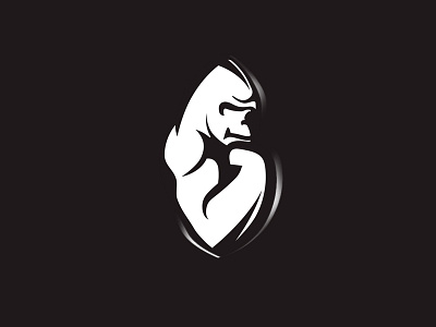 Gorilla logo black gorilla letterg light logo shadows white