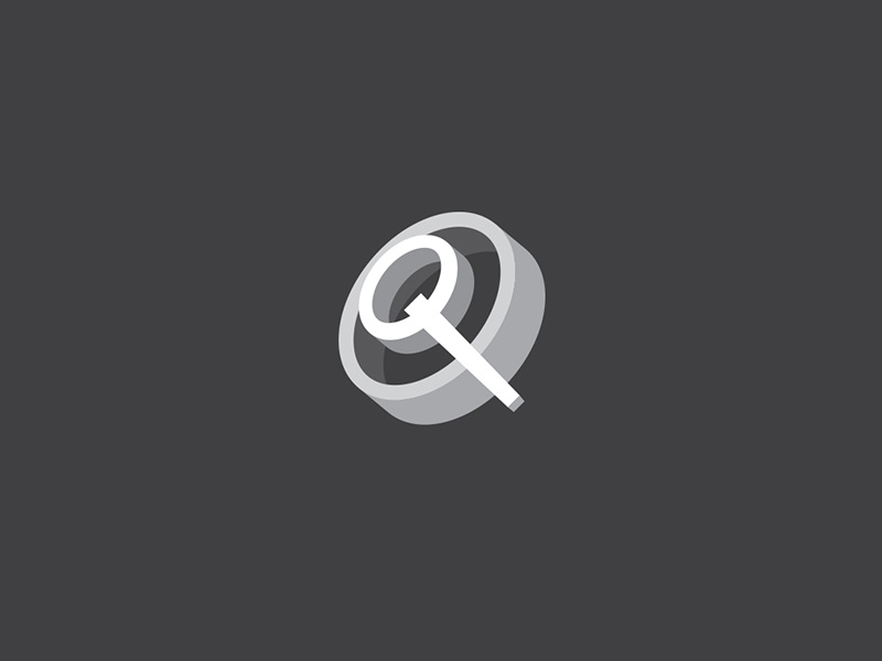 Letter Q logo forsale sale ready online buy design unique logotype logo magnifier compas 3d circle q letter