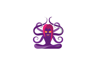 Alien girl logo alien buy cute design forsale fun girl illustrative logo kid logo logotype online purple ready redhead sale smile unique