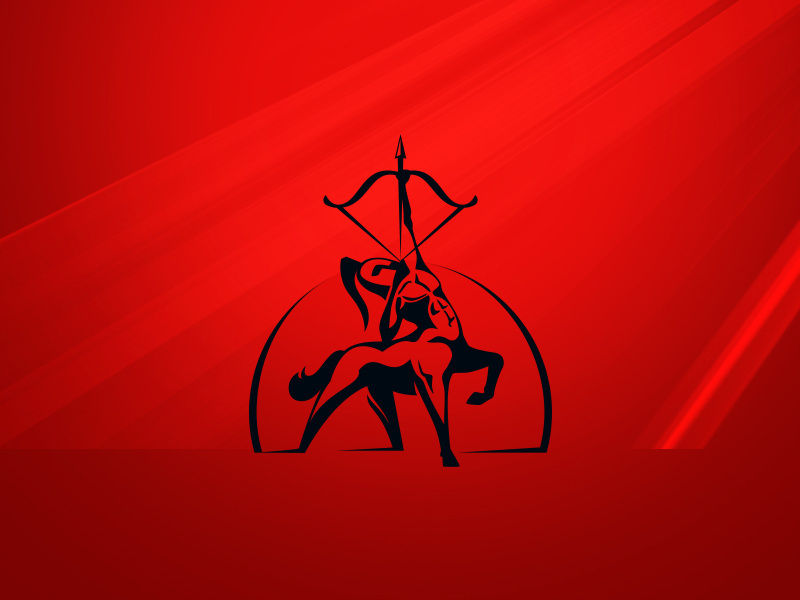 Centaur archer logo forsale sale ready online buy design unique logotype logo arrow bow helmet archer centaur