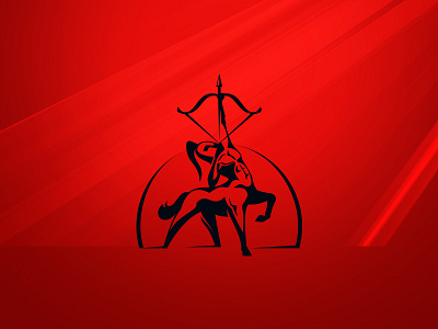 Centaur archer logo archer arrow bow buy centaur design forsale helmet logo logotype online ready sale unique