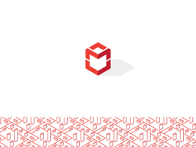 Cube logo 3d building buy clean construction cube design forsale letter logo logotype m online ready red sale simple unique