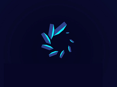 Futuristic logo 3d blue buy design flow forsale futuristic logo logotype movement online particles ready sale spin unique