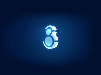 Number 8 or 83 logo 3d 8 83 blue buy color design forsale hi tech logo logotype number online ready sale sci fi science unique
