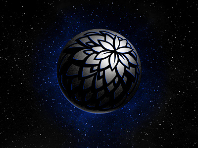 Floral planet logo