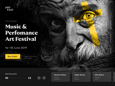 Landing page concept for Art festival art culture festival landing landingpage logo promo ui ux web