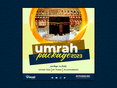 Umrah Haj, Social media Poster branding graphic design logo