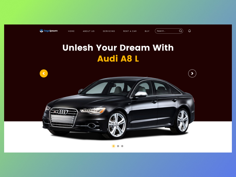 Car rental And Servicing hero section by Nafis Kamal on Dribbble