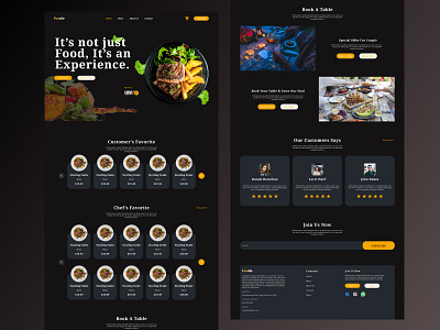 Foodie Web landing Page design foodie landing page restaurent ui uiux website design