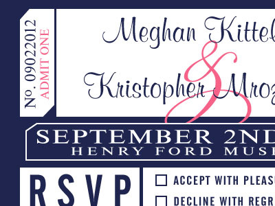 Meghan and Kris RSVP cards