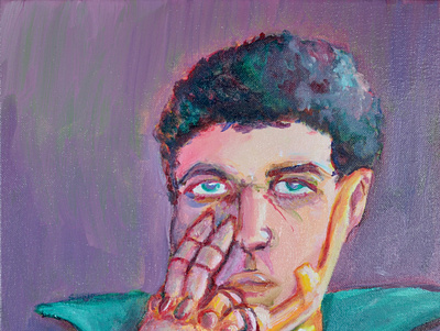 Self-Portrait art colorful oil painting self portrait strange