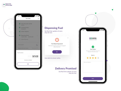 Real-time Fuel Dispensing and Feedback app branding clean design feedback fuel ios minimal repos ui ux