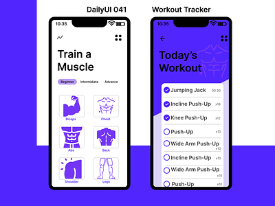 Workout Tracker dailyui dashboard design figma gym mobile app ui ux workout