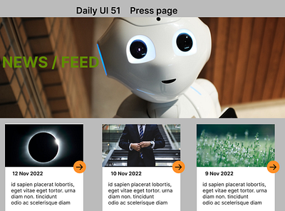 Press Page dailyui dashboard design education feed figma news press ui ux