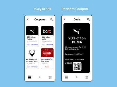 Redeem Coupon coupon dailyui dashboard design education figma offer redeem ui ux