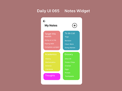 Notes Widget