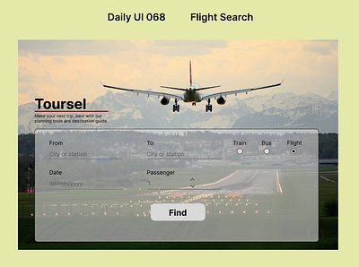 Flight Search dailyui dashboard design education figma flight search ui ux