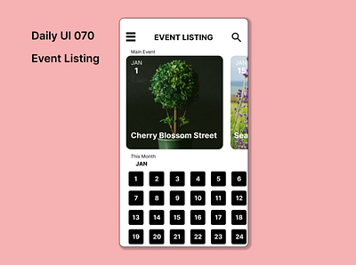 Event Listing dailyui dashboard design education event figma listing ui ux