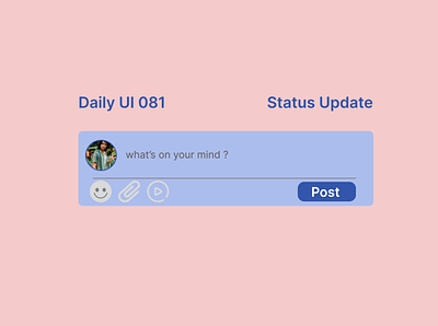 Status Update dailyui dashboard design education figma post status update ui ux