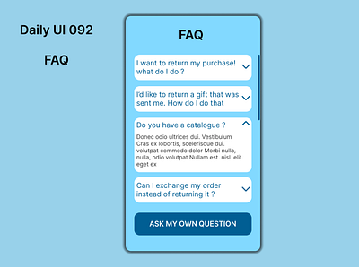 FAQ dailyui dashboard design education faq figma question ui ux