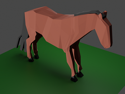 Low poly horse