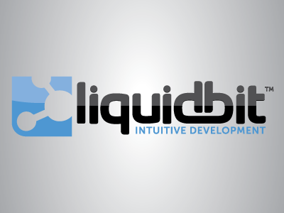 Liquidbit brandmark custom liquid liquidbit logo type typeface web development