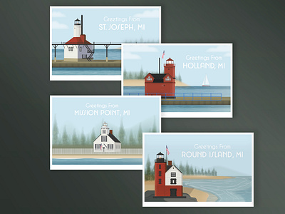 Michigan Lighthouse Postcards