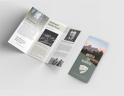 National Parks Museum exhibit brochure adobeillustrator branding brochure brochure design design editorial graphic design illustration layout logo national parks nature nature aesthetic nps phamphlet typography