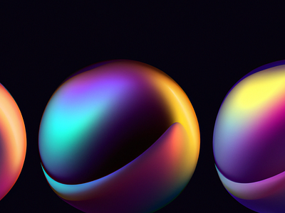 Spheres 3d animation close geometric graphic design irridicent realistic sphers ui