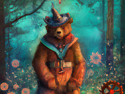 Magical Bear art design illustration