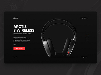 Game headset site concept prototype ui ux web design