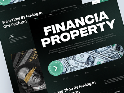 Finance Property - Website Landing Page 3d 3d web bank banking web branding business credit card design features finance financial fintech investment landing page landings modern ui money payment ui web design