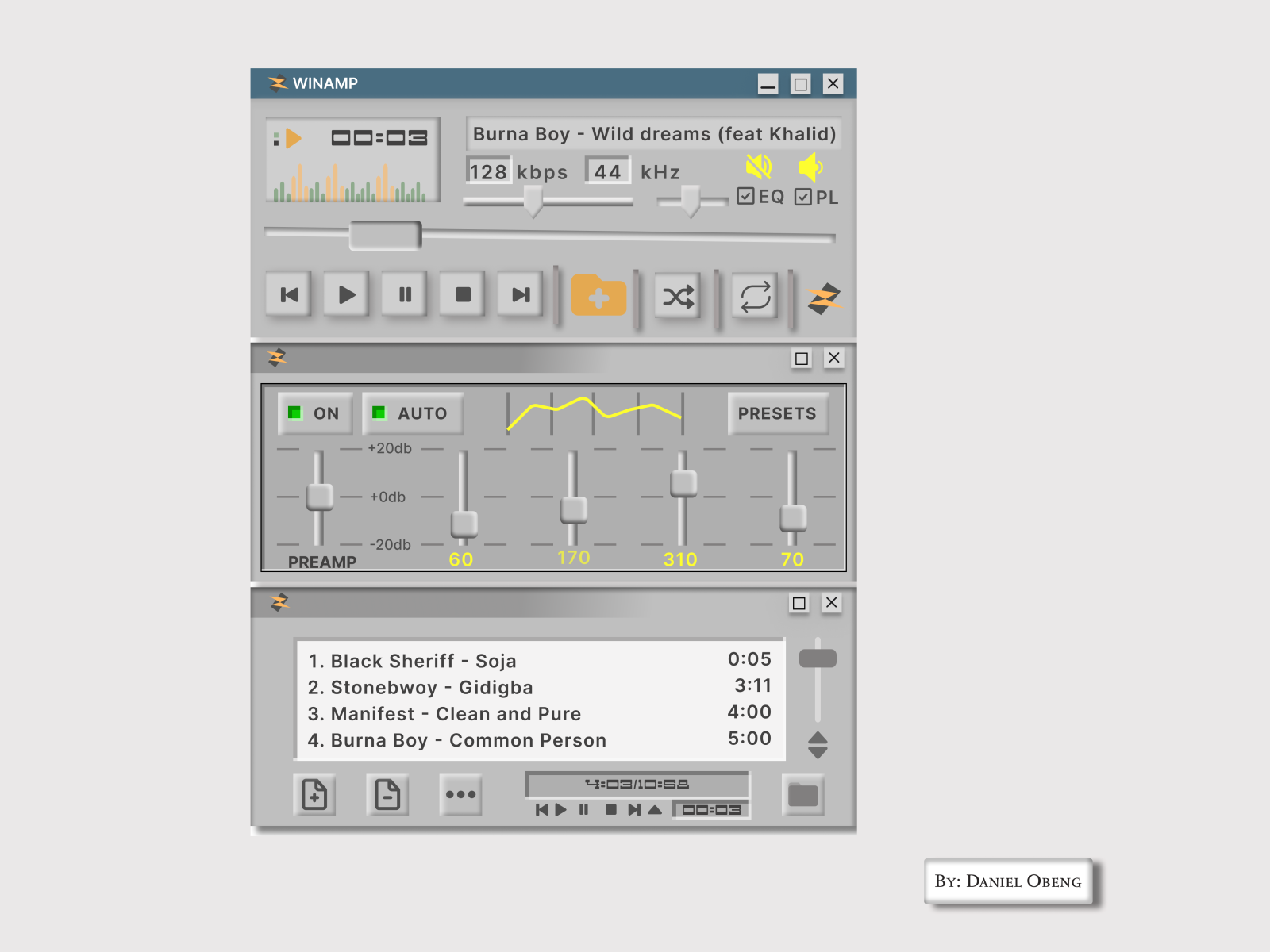 1997 Winamp MP3 Player by daniel obeng on Dribbble