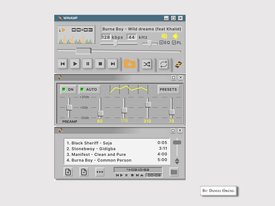 1997 Winamp MP3 Player design redesign ui ux winamp