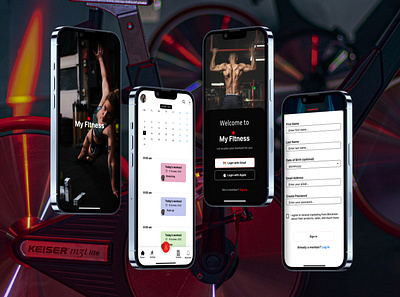 Fitness App 2022 application design fitness gym mobile mobileapp ui uiux ux