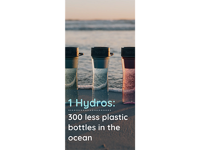 Hydros – Facebook Ad Static Creative: 300 Less Plastic Bottles