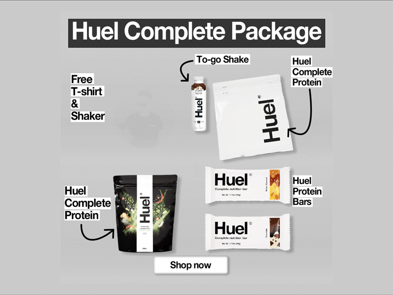Huel – Facebook Ad Dynamic Creative adobe illustrator animation branding facebook ads graphic design huel meta ads
