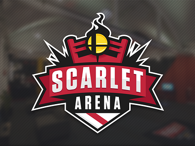 Logo - Scarlet Arena adobe black esport illustrator logo logo design red strasbourg vector vector illustration white yellow