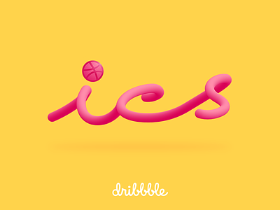 Hi Dribbble bubble gum debuts dribbble first shot hi ics pink thanks yellow