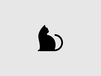 Cat logo black cat ics illustrator logo logotype night