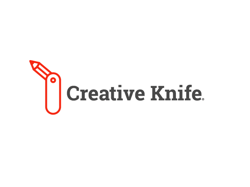 Animation logo Creative Knife animation army brush creative gif knife logo magnifier pen pencil rule swiss