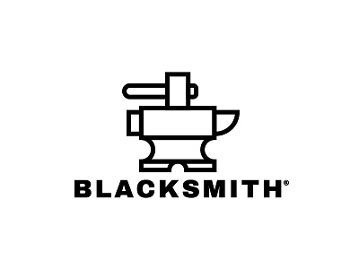Blacksmith logo anvil blacksmith forge hammer illustrator logo logotype