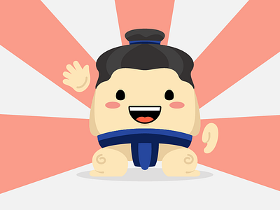 Sumoji emoji ics illustration illustrator japan mascot mawashi sumo
