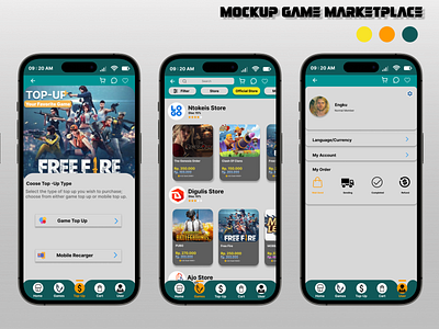 Game Marketplace app design mobile ui ux