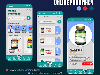 Online Pharmacy app branding design mobile pharmacy typography ui ux