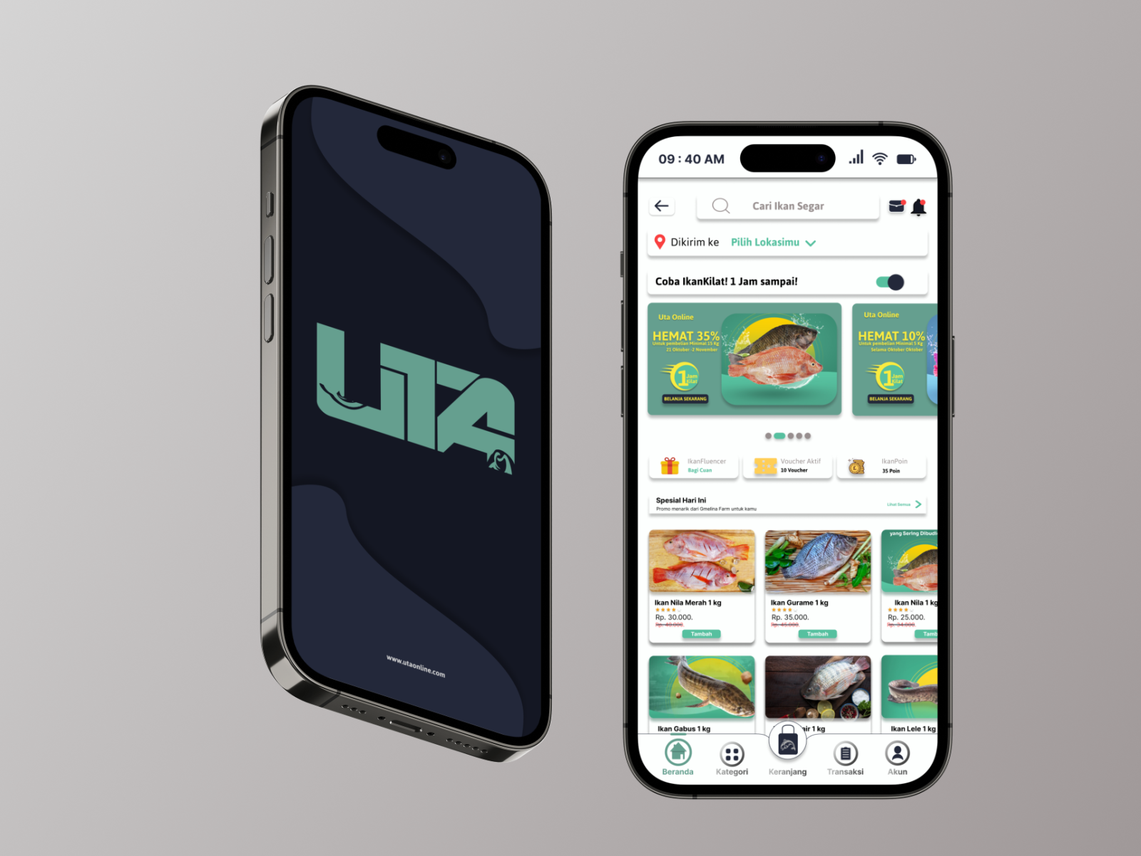 UTA Online Is A Fresh Fish Ordering Mobile App by Imam Adi Putra on