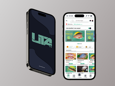 UTA Online Is A Fresh Fish Ordering Mobile App app branding design graphic design logo mobile ui ux